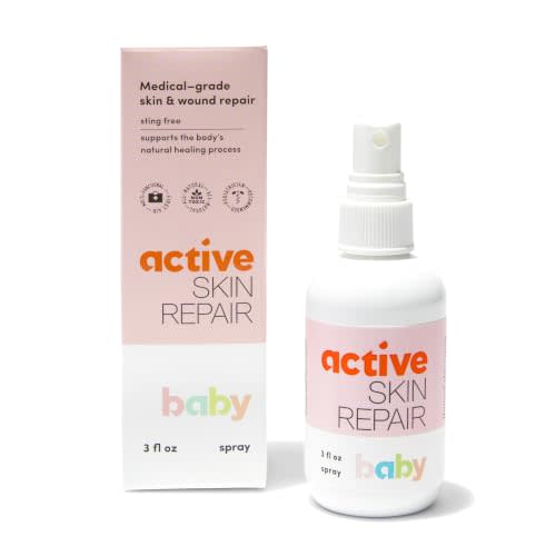 Active Skin Repair Baby First Aid Spray, Medical Grade Hypochlorous, 3 oz | Natural and non-toxic, hypochlorous acid, no-sting formula, minor cuts, wounds, scrapes, rashes, sunburns, travel size
