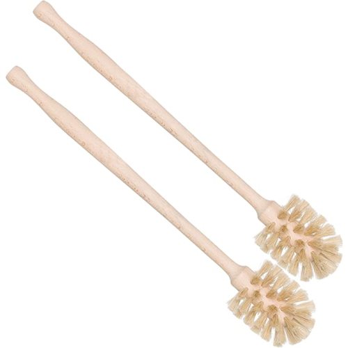 Redecker Bottle Brush, Light Horsehair Bristles, 14 Inch Long, Beechwood Handle for Milk Bottles and Glassware, Made in Germany