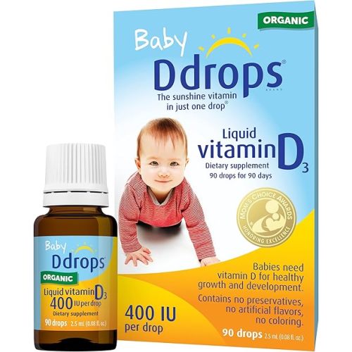 Ddrops Baby Liquid Vitamin D3 400 IU 2.50 mL (90 Drops)