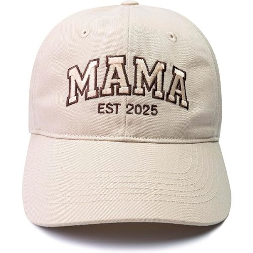 Mama EST 2025 Hat, New Mom Gift, Frist, Embroidered Mama Cap for Women, Gift for New Moms
