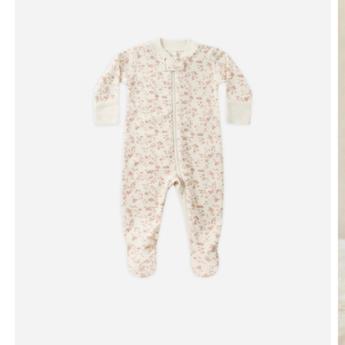 Zip Long Sleeve Sleeper Footie || French Garden – Quincy Mae