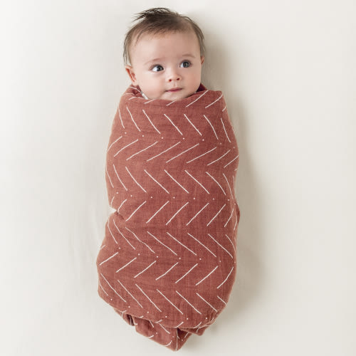 Itzy Ritzy Breastfeeding Boss, Rust - a Multitasking Must-Have for Nursing, Swaddling & More!