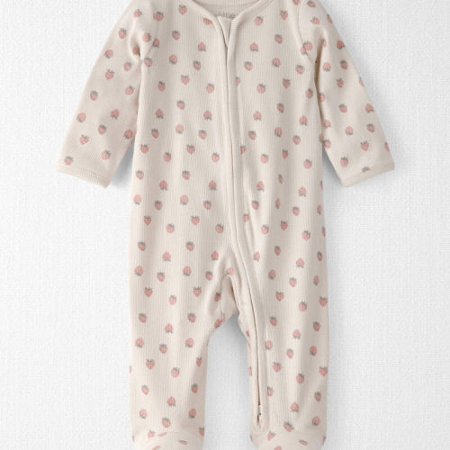 Baby Girl Organic Cotton Sleeper Pyjama in Strawberry-Print | Carter’s Oshkosh Canada