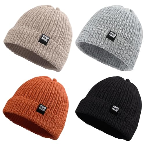 JANGANNSA Simple Knitted Baby Beanie Hip-Hop Boys Winter Hat Toddler Kids Bonnet for Girls 0-5Y