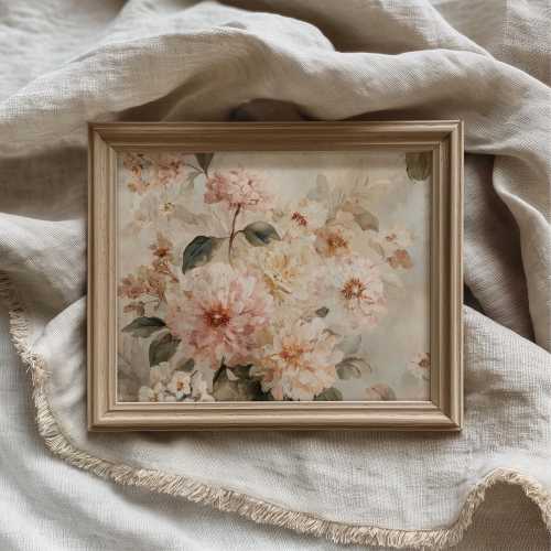 antique style floral wall decor nursery floral decor for girl nursery wall art home decor for living room floral art for bathroom decor pink