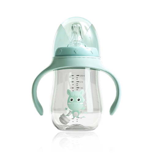 Jygee Handheld Baby Bottle 0-6 Month Newborn Cups Training Infant Juice Milk Drinking with Smart Travel Gifts 300ML