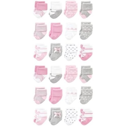 Little Treasure Unisex Baby Baby Cotton Rich Terry Socks 24-Pack