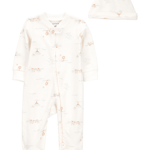 Multi Baby Boy 2-Piece 2-Way Zip Sleeper & Cap Set | Carter’s Oshkosh Canada
