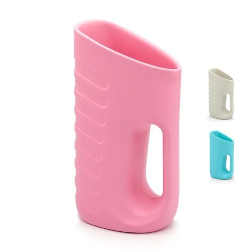 Babylush Baby Bath Rinse Cup & Rinser – 1000ml Soft EVA, 0.3lb Lightweight, BPA-Free Bath Water Pourer, Baby Bath Pitcher, Shower Cup for Kids(Pink)