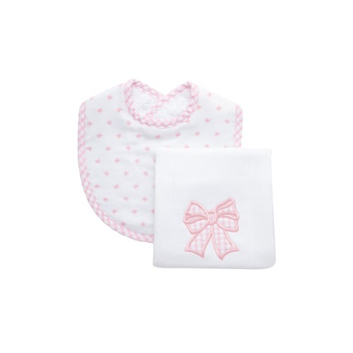 Pretty in Pink Basic Bib & Burp Boxed Set