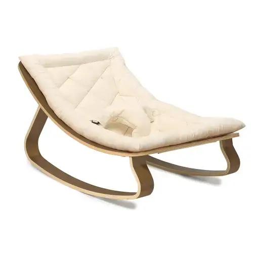 LEVO Baby Rocker in natural wood – Charlie Crane Paris (Color- Walnut and Organic Milk)