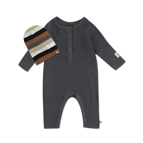 Honest Company Organic Cotton Jumpsuit Coverall Romper Set 6-9 month