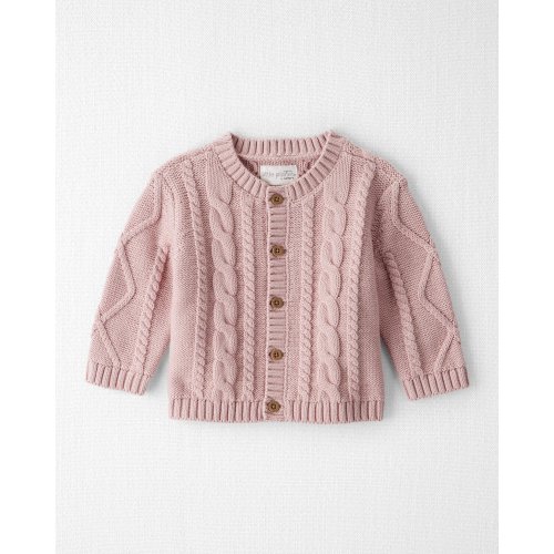 Baby Girl Organic Cotton Cable Knit Cardigan - Little Planet | Carter's