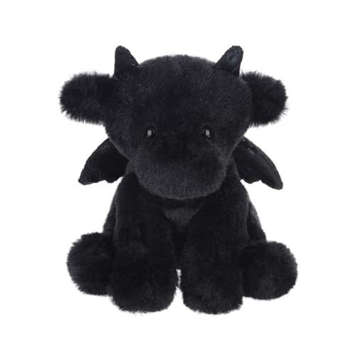 Apricot Lamb Black Dragon Plush Stuffed Animals for Kids, Soft Cute Plush Toys for Baby Girl and Boy, Fluffy Black Dragon Black
