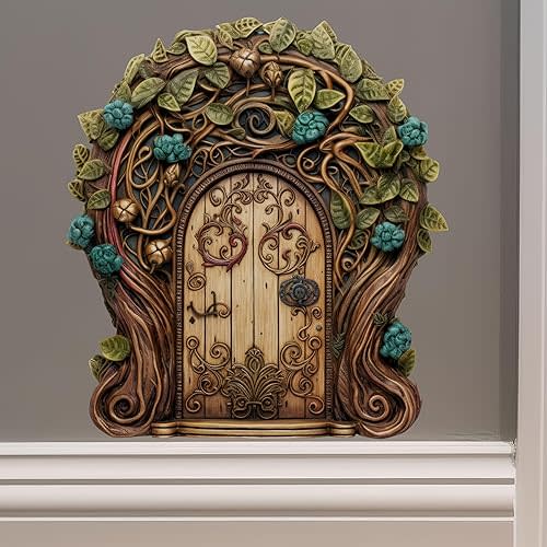 Vines and Flowers Fairy Door - Fairy Door Wall Sticker