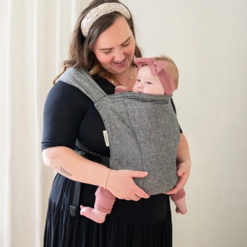 Obsidian Lark Baby Carrier - Black Soft Structured Carrier | hope&plum