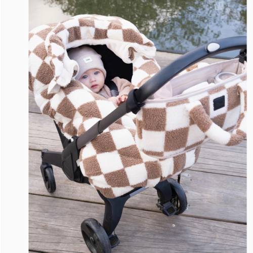 Car Seat Cocoon - Checker Berber