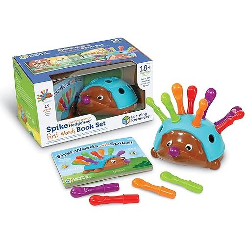 Learning Resources Spike the Fine Motor Hedgehog First Words - Toddler Activity Toys, Preschool Fine Motor Skills, Age 18 Months+
