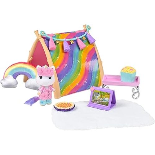 Sunny Days Entertainment Honey Bee Acres Rainbow Ridge Sweet Dreams Pajama Party – 15 Piece Dollhouse Playset with Exclusive Unicorn Figure | Pretend Play Toys for Kids