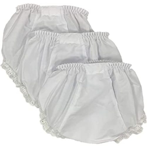 Baby Girls Bloomers Double Seat Diaper Cover Package of 3