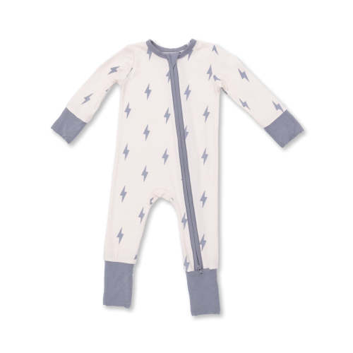 2-Way Zip Romper, Lightning Bolt