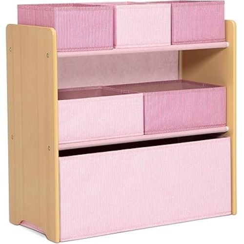 Delta Children - GapKids 6 Bin Toy Organizer - Greenguard Gold Certified, Blush Pink