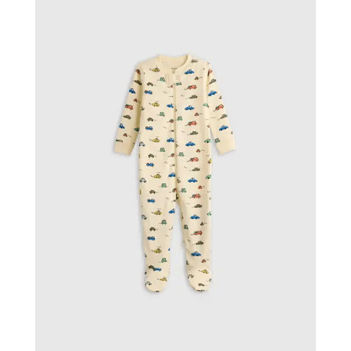 100% Organic Cotton Footie Pajama in Cars