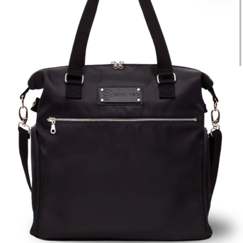 Lizzy Breast Pump Tote Black Classic and Spacious Pump Bag for Working Moms – Sarah Wells Bags