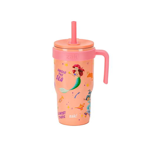 Zak Designs 18oz Princess Kids Stainless Steel Vacuum Insulated Tumbler with Handle