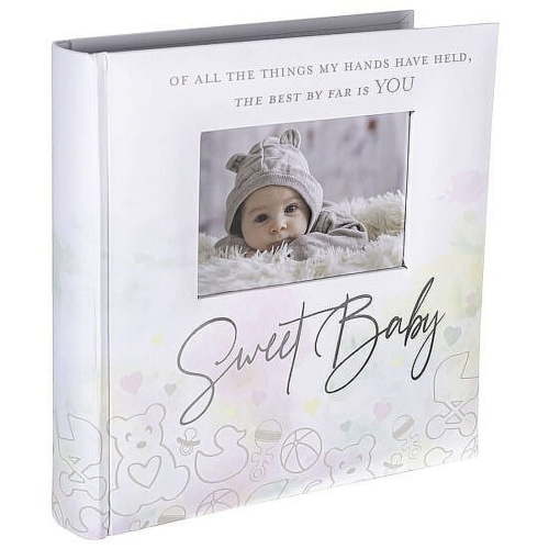 Malden Sweet Baby Watercolor Picture Book - 4x6 Scrapbook Album, Holds 160 Photos, 2-Up Pages