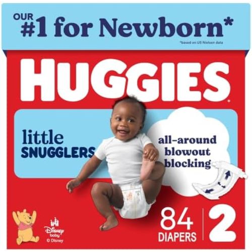 Huggies Little Snugglers Diapers Size 2, 84 Count