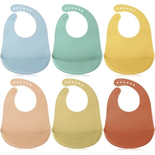 Mepase Silicone Bibs Waterproof Silicone Baby Bibs Soft Adjustable Baby Feeding Unisex Kid Eating Supplies
