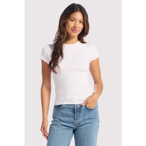 Slinky Rib Tee | White
