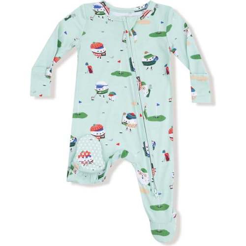 2 Way Zipper Footie, Golf Pros Green - Angel Dear | Maisonette