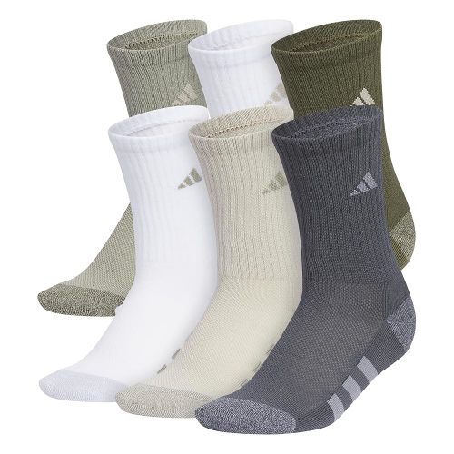 adidas Unisex Youth Athletic Cushioned 6-Pack, Crew Socks Kids for Sports, Durable & Breathable