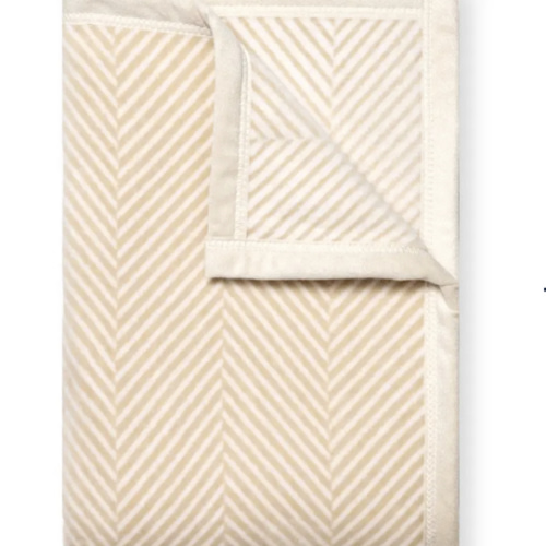 Harborview Herringbone Cream Blanket