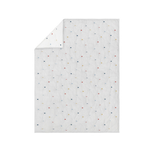 Embroidered Striped Baby Quilt | Pottery Barn Kids