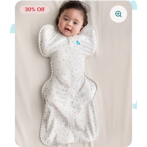 Swaddle Up™ 0.2 TOG Organic Cotton White Starlight