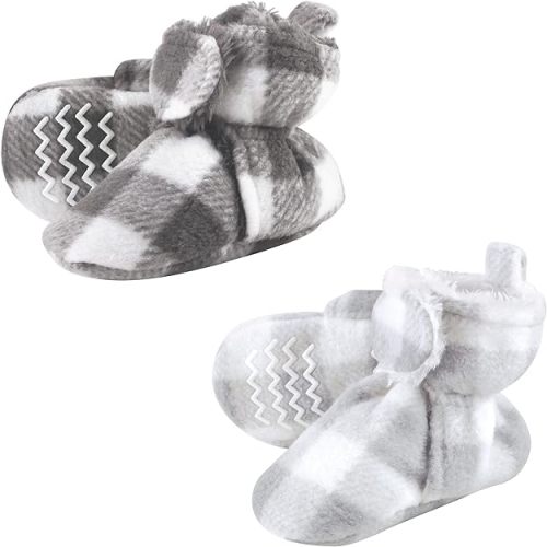 Hudson Baby Baby Animal Fleece Booties 2-pack