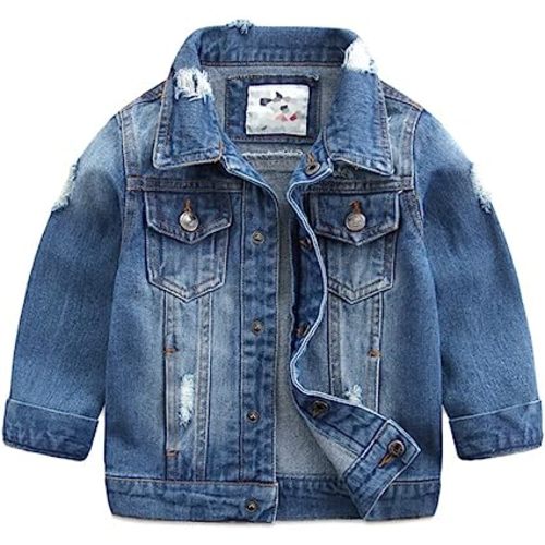 Baby Boys' Basic Denim Jacket Button Down Jeans Jacket Top