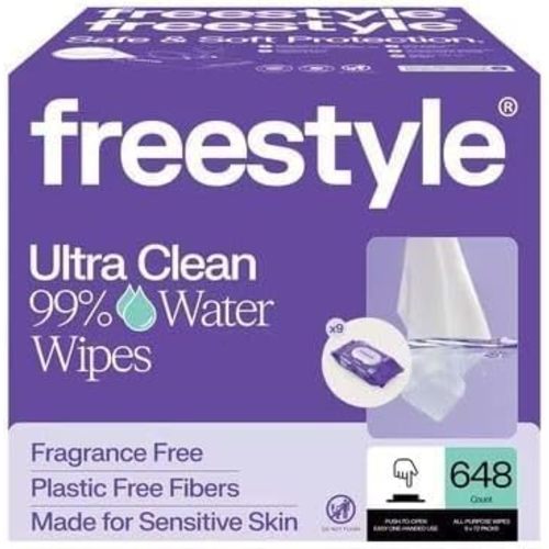 Free~Style Soft Baby Wipes for Sensitive Skin, Unscented, 9 Flip Top Packs, 648 Total Count
