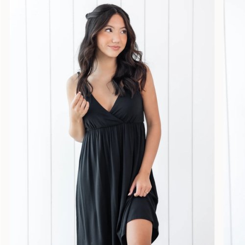 Bamboo Women's Nightgown in Midnight – Kyte Living