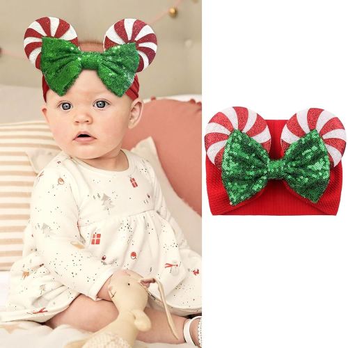 1PC Baby Girl Mouse Ears Headband/Headwrap - Toddler, Baby, Kids - Party supplies - Candy Bow