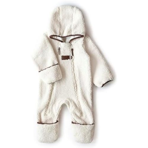 PETIT COULOU Sherpa Onesie – Warm Baby Bunting Suit with Hood