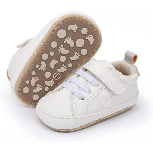 E-FAK Baby Shoes Boys Girls Infant Sneakers Non-Slip Rubber Sole Toddler Crib First Walker Shoes