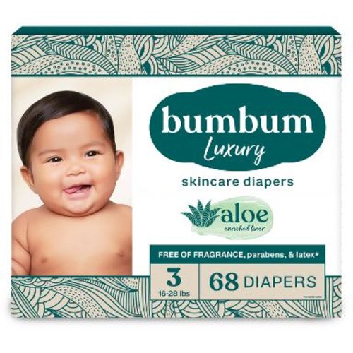 bumbum Luxury Skincare Disposable Diapers - Size 3 - 68ct