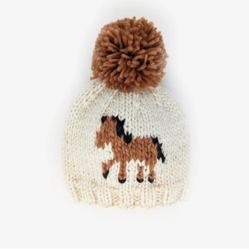 Pony Handknit Beanie (Cream)