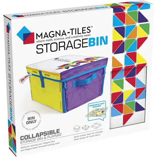 MAGNA-TILES Storage Bin & Interactive Play-Mat, The ORIGINAL Magnetic Building Brand