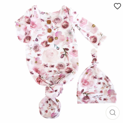 Printed Knot Gowns for Girls