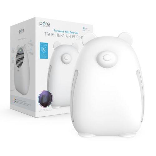 Pure Enrichment PureBaby Kids' Bear Air True HEPA Air Purifier - White